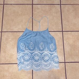 Lovers + Friends Eyelet Top size small